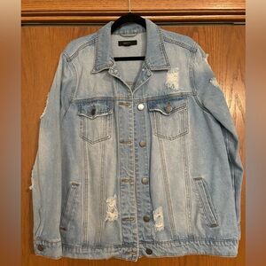 Forever 21 light wash denim jacket 1X